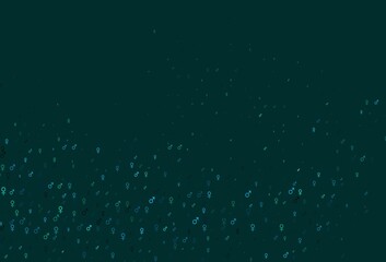 Light blue, green vector template with man, woman symbols.