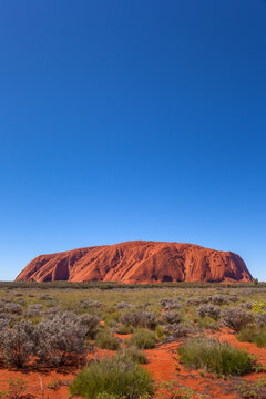 Uluru on a clear winter morning, Uluru-Kata Tjuta National Park, Northern Territory, Australia