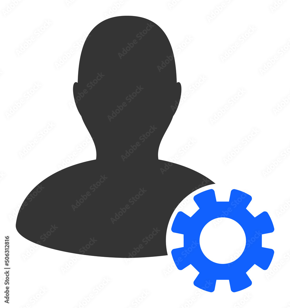 Poster user configuration vector illustration. flat illustration iconic design of user configuration, isola