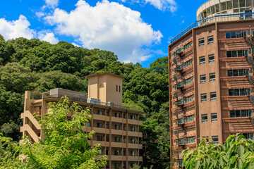 晴天の有馬温泉街