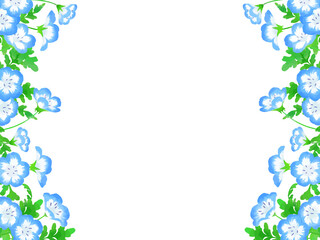 手描きのネモフィラ、イラストフレーム