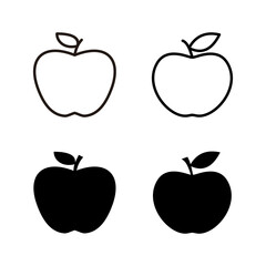 Apple icons vector. Apple sign and symbols for web design.