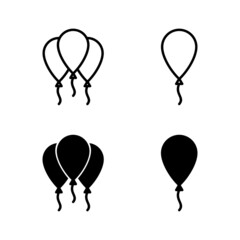 Balloon icons vector. Party balloon sign and symbol