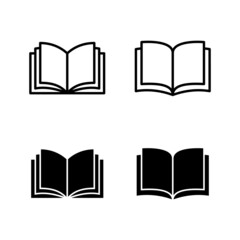 Book icons vector. open book sign and symbol. ebook icon