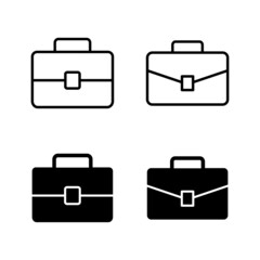 Briefcase icons vector. suitcase sign and symbol. luggage symbol.