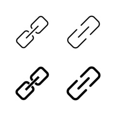 Link icons vector. Hyperlink chain sign and symbol