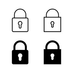 Lock icons vector. Padlock sign and symbol. Encryption icon. Security symbol