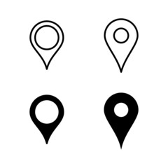 Pin icons vector. Location sign and symbol. destination icon. map pin