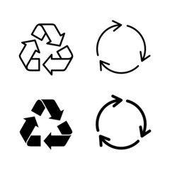 Fototapeta premium Recycle icons vector. Recycling sign and symbol.