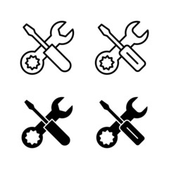 Repair tools icons vector. tool sign and symbol. vectorting icon. Wrench and screwdriver. Service