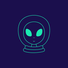 alien outlined