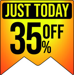 Gift flag, 35% off, thirty-five percent off, promotional icons