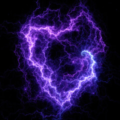 Abstract background, smooth blue lines on a black background