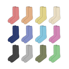 靴下のイラストセット