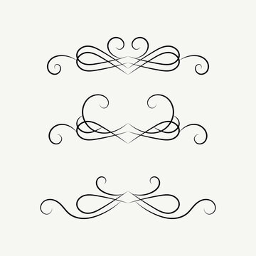 Vector collection of vintage vignettes and flourishes.