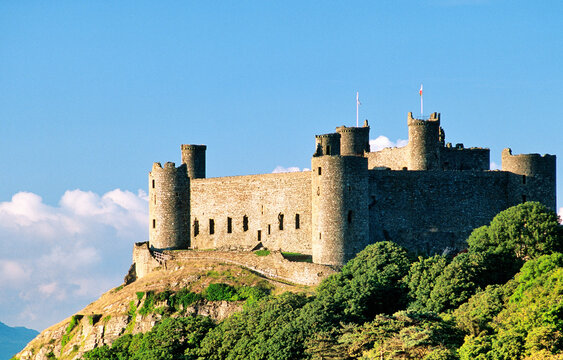 Harlech Castle in Gwynedd on the west coast of Wales, UK. Built by King Edward 1st