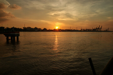 Sunset over the Kapuas River, Pontianak