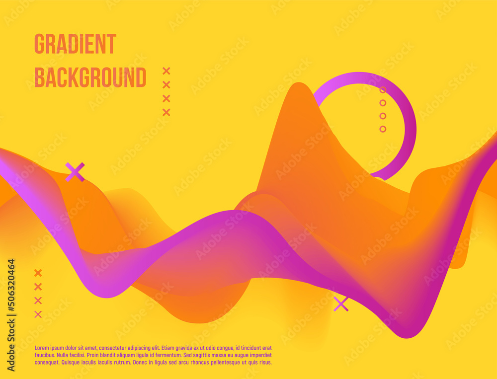 Poster 3d wavy abstract background. dynamic effect. futuristic technology style. motion vector illustration