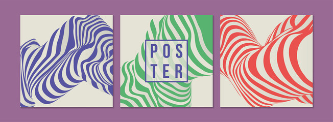 Pattern with optical illusion. Abstract 3D geometrical background. Vector illustration.