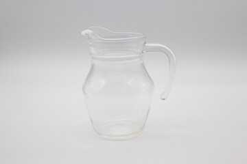 glass jug and glass ,white background,Include Clipping Path.