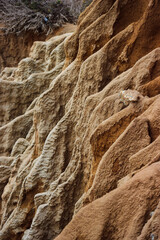 Gradual change, gradient color on rocks in the desert