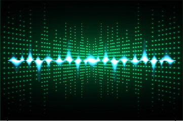 Sound waves oscillating dark light