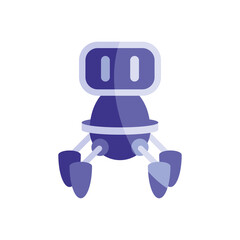 purple robot float