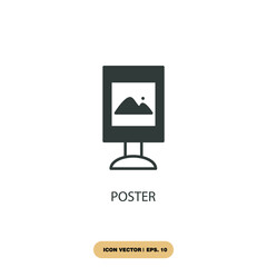 poster icons  symbol vector elements for infographic web