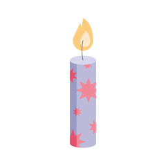 lilac birthday candle