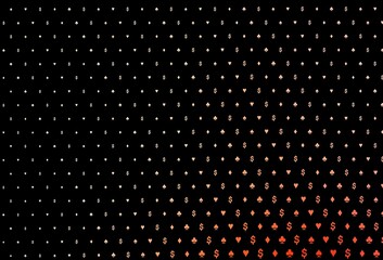 Dark red vector pattern with symbol of cards.