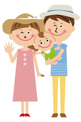 ポップな家族　赤ちゃんとおでかけ　夏服