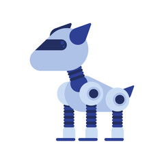 blue dog robot mascot