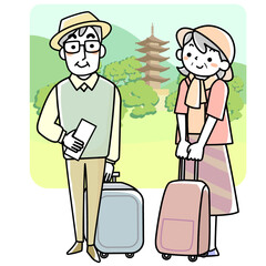 古都を旅するシニア夫婦