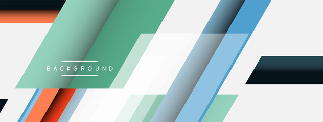 Vector background. Abstract overlapping color lines design with shadow effects. Illustration for wallpaper banner background or landing page