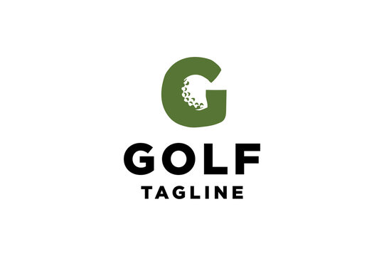Initial letter G golf logo template vector illustration.