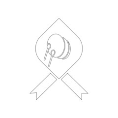 Indonesian traditional drum icon vector illustration design