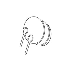 Indonesian traditional drum icon vector illustration design