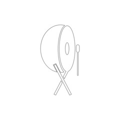 Indonesian traditional drum icon vector illustration design