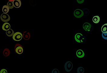 Dark Multicolor, Rainbow vector cover with spots.