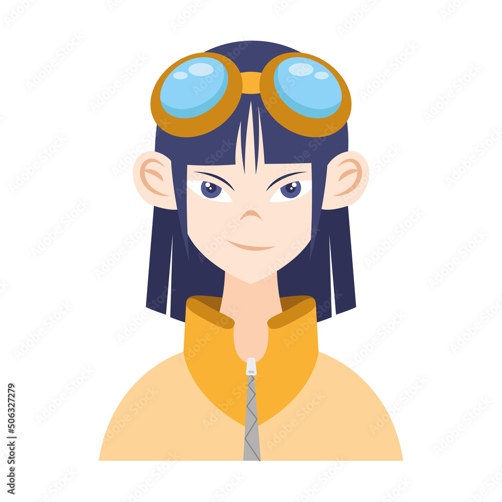 Canvas Prints pilot girl anime style