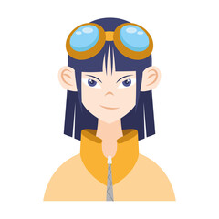 pilot girl anime style