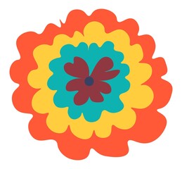 Blooming flora, vibrant wildflower in blossom