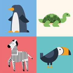 animals basic forms style