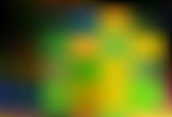 Dark Green, Yellow vector modern bokeh pattern.