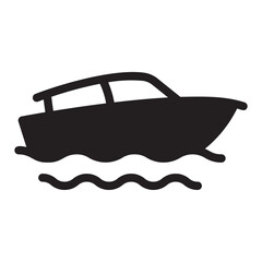 boat glyph icon