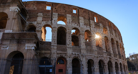 Rome, Italy at the Arch of Constantine and the Colosseum, Forum Romanum, Vatican