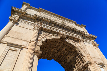 Rome, Italy at the Arch of Constantine and the Colosseum, Forum Romanum, Vatican