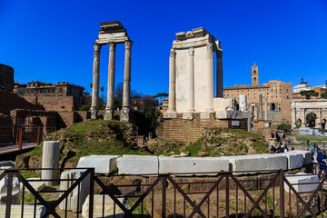 Rome, Italy at the Arch of Constantine and the Colosseum, Forum Romanum, Vatican
