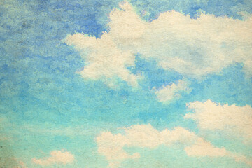 vintage watercolor clouds