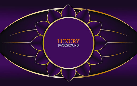 Luxury Background Purple And Gold Lines Vector